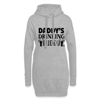 Daddys drinking buddy - Hoodie-Kleid - Grau meliert - Vorne