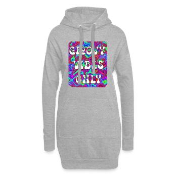 Groovy Vibes Only - Hoodie Dress - heather grey - Front