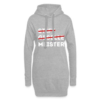 Stift, Geselle, Meister - Hoodie-Kleid - Grau meliert - Vorne
