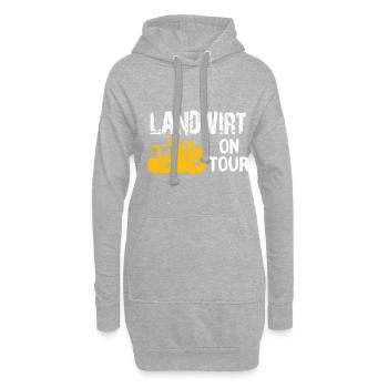 Landwirt on tour Bauer Landmaschinen Traktor - Hoodie-Kleid - Grau meliert - Vorne