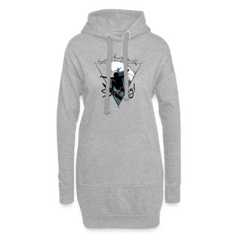 Something with Surfing Aerial Kick Out Surfer - Hoodie-Kleid - Grau meliert - Vorne
