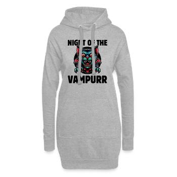 La Nuit Du Vampurr - Sweat-shirt à capuche long Femme - gris chiné - Devant