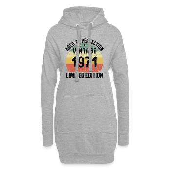 Aged To Perfection Vintage 1971 Limited Edition - Hoodie-Kleid - Grau meliert - Vorne