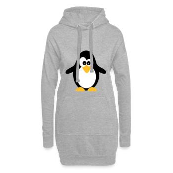 Pingouin - Sweat-shirt à capuche long Femme - gris chiné - Devant