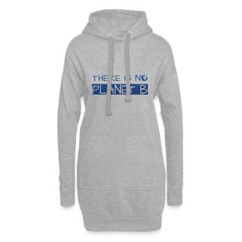 there is no planet b - Hoodie-Kleid - Grau meliert - Vorne