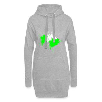 Klecks Fleck Flecke Weiß Hellgrün Vektor Design - Hoodie-Kleid - Grau meliert - Vorne