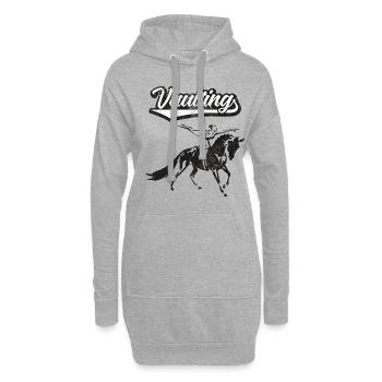 Saut à cheval de saut à cheval - Sweat-shirt à capuche long Femme - gris chiné - Devant