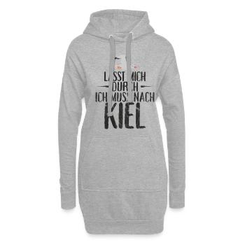 Lasst mich durch ich muss nach Kiel Möwe - Hoodie-Kleid - Grau meliert - Vorne