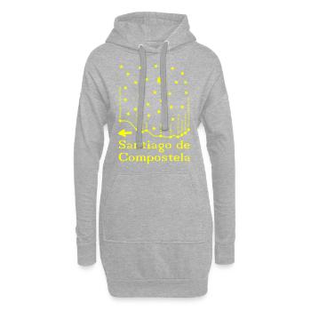 Saint Jacques de Compostelle II 002 jaune - Sweat-shirt à capuche long Femme - gris chiné - Devant