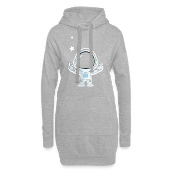 Weltraum - Hoodie-Kleid - Grau meliert - Vorne