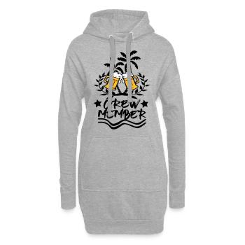 Membre d'équipage / Design du parti - Sweat-shirt à capuche long Femme - gris chiné - Devant
