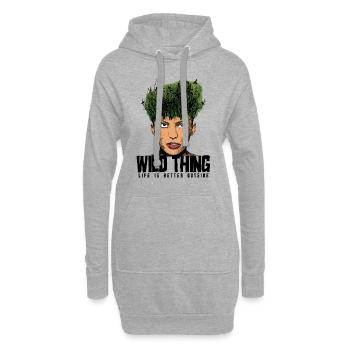 Wild Thing - Life Is Better Outside - Hoodie-Kleid - Grau meliert - Vorne