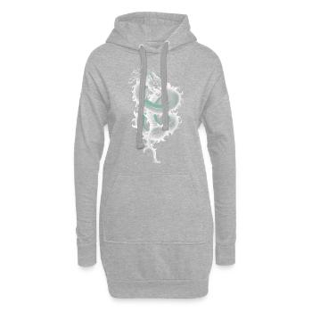 Dragons - Sweat-shirt à capuche long Femme - gris chiné - Devant