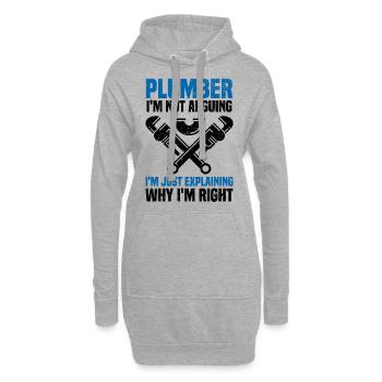 Klempner - Hoodie-Kleid - Grau meliert - Vorne