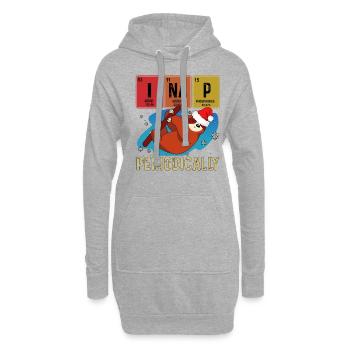 Je fais la sieste périodiquement chemise de sommeil paresseux de sommeil - Sweat-shirt à capuche long Femme - gris chiné - Devant