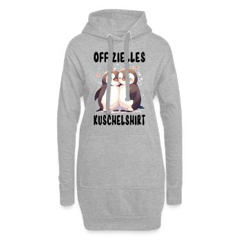 Offizielles Kuschelshirt Pinguine Liebe Herz Süß - Hoodie-Kleid - Grau meliert - Vorne