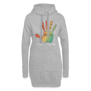 5. Geburtstag - Hoodie-Kleid - Grau meliert - Vorne