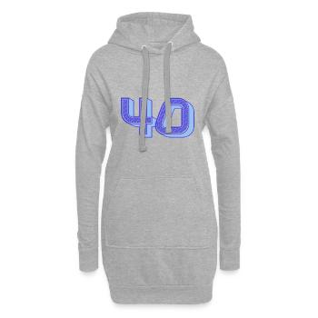 40. 40 JAHRE. 40. JAHRESTAG. 40-JÄHRIGES JUBILÄUM. - Hoodie-Kleid - Grau meliert - Vorne