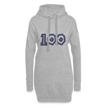 100. 100 YEARS. 100th ANNIVERSARY. 100 BIRTHDAY - Hoodie Dress - heather grey - Front