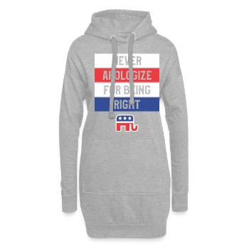 Funny Republican Gift For A Conservative - Hoodie-Kleid - Grau meliert - Vorne