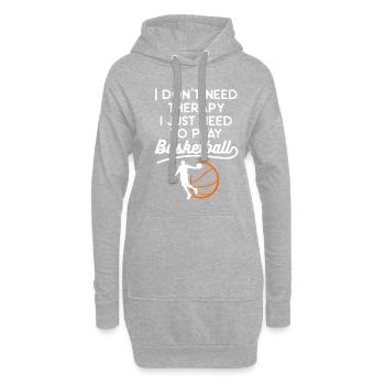 Le basketball est la vie Le reste n’est que détails - Sweat-shirt à capuche long Femme - gris chiné - Devant