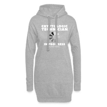 Cryptologic Technician In Progress Please Wait - Hoodie Dress - heather grey - Front