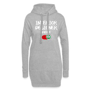 Interior Designer Mode On Architect Architecture - Hoodie-Kleid - Grau meliert - Vorne