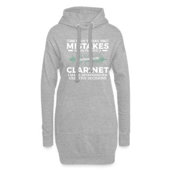I Don't Make Mistakes When Playing A Clarinet - Hoodie-Kleid - Grau meliert - Vorne
