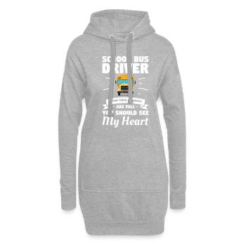 Si vous pensez que mes mains sont pleines, voyez mon cœur - Sweat-shirt à capuche long Femme - gris chiné - Devant