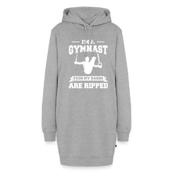 Je suis un gymnaste même mes mains sont déchirées gymnastique - Sweat-shirt à capuche long Femme - gris chiné - Devant