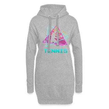 Joueur de tennis Retro Vintage Classic - Sweat-shirt à capuche long Femme - gris chiné - Devant