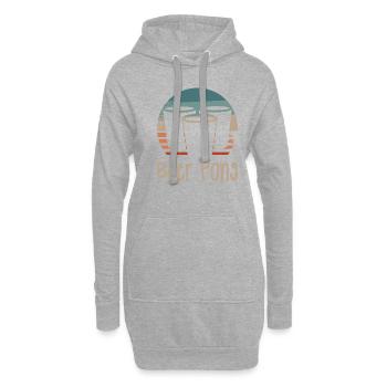 Jeu à boire rétro vintage classique beer pong - Sweat-shirt à capuche long Femme - gris chiné - Devant
