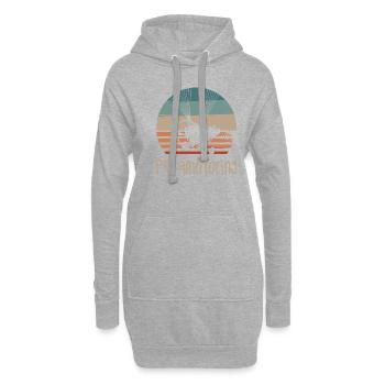 Rétro Vintage Classic Paramotoring Parapente - Sweat-shirt à capuche long Femme - gris chiné - Devant