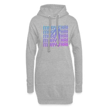 Retro Vintage Classic Muay Thai Boxing Martial - Hoodie-Kleid - Grau meliert - Vorne