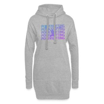 Rétro Vintage Classic Powerlifting Powerlifter - Sweat-shirt à capuche long Femme - gris chiné - Devant