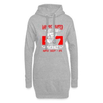 Chasseur de vampires juste votre chasseur moyen sauf I B - Sweat-shirt à capuche long Femme - gris chiné - Devant