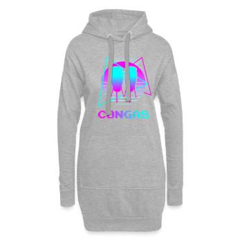 Retro Vintage Classic Congas Player Instrument - Hoodie-Kleid - Grau meliert - Vorne