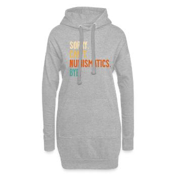 Sorry Can't Numismatics Bye Coin Collector - Hoodie-Kleid - Grau meliert - Vorne