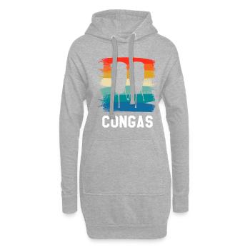 Retro Vintage Classic Congas Player Instrument - Hoodie-Kleid - Grau meliert - Vorne