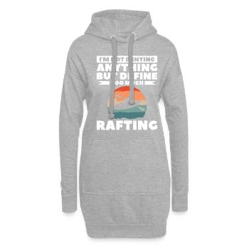 Je ne nie pas tout mais je définis trop de Raftin - Sweat-shirt à capuche long Femme - gris chiné - Devant