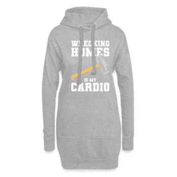 Wrecking Homes Is My Cardio Home Improvement - Hoodie-Kleid - Grau meliert - Vorne