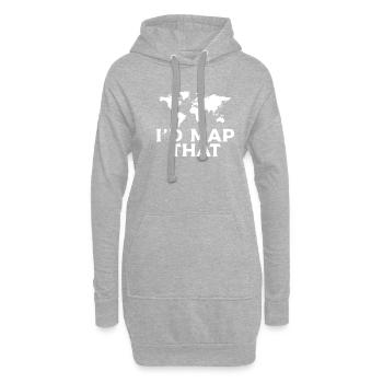 I'd Map That Land Surveyor Geography Surveying - Hoodie-Kleid - Grau meliert - Vorne