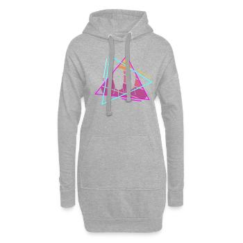 Retro Vintage Classic Congas Player Instrument - Hoodie-Kleid - Grau meliert - Vorne