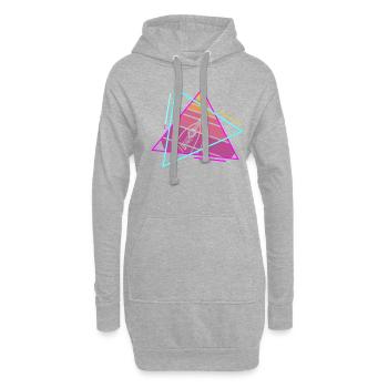 Rétro Vintage Classic Lute Player Instrument - Sweat-shirt à capuche long Femme - gris chiné - Devant