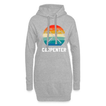 Retro Vintage Classic Carpenter Carpentry - Hoodie-Kleid - Grau meliert - Vorne