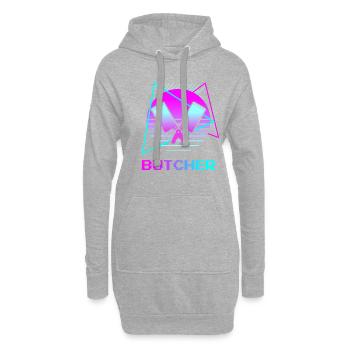 Retro Vintage Classic Butcher Meat Butchery - Hoodie-Kleid - Grau meliert - Vorne