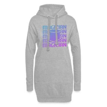 Retro Vintage Classic Magician Magic Trick - Sweat-shirt à capuche long Femme - gris chiné - Devant
