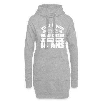 Voici A Quoi Ressemble Un Beau Gosse Qui Vient - Hoodie-Kleid - Grau meliert - Vorne