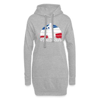 Drapeau Français Apiculture Apiculteur - Hoodie-Kleid - Grau meliert - Vorne