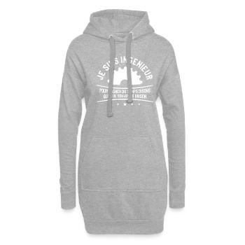 Je Suis Ingenieur Pour Gagner Du Temps Disons Que - Hoodie-Kleid - Grau meliert - Vorne